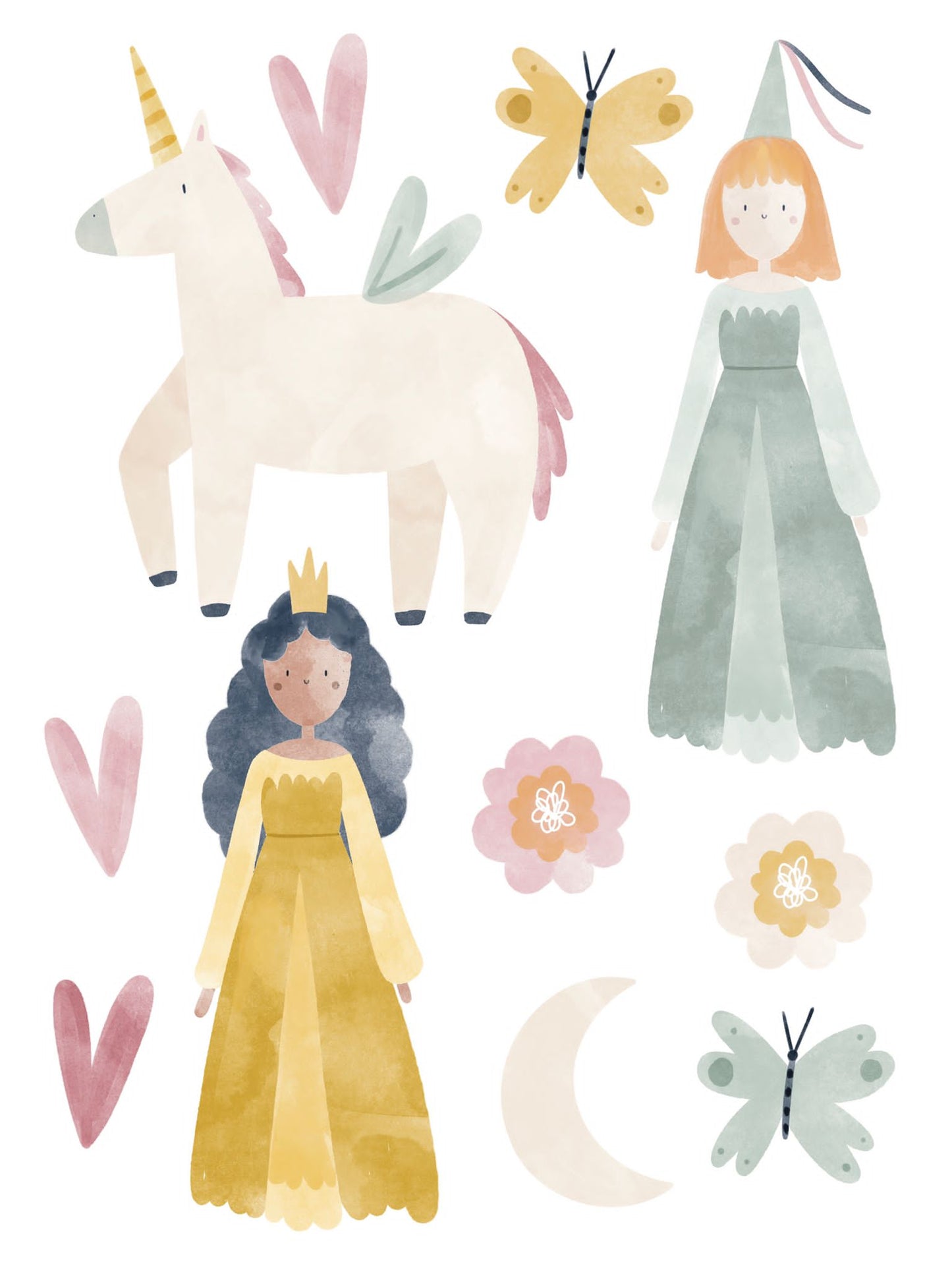 Wallstickers Princesas e unicórnios