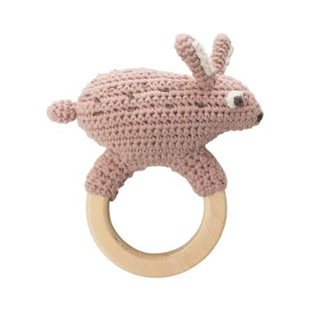 Sonajero de conejo en crochet en el ring