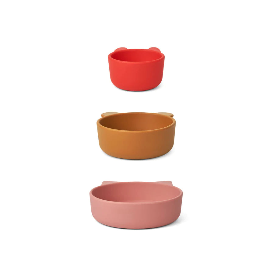 Conjunto de 3 Tigelas Eddie - Mix Framboesa