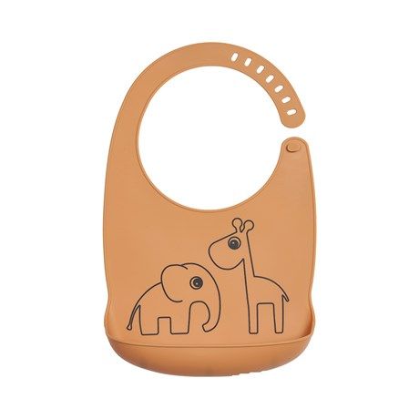 Mostarda de amigos de veado com babador de silicone