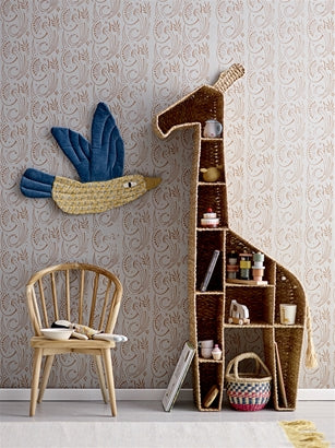 Decoração de parede, multicolor, pássaro de algodão