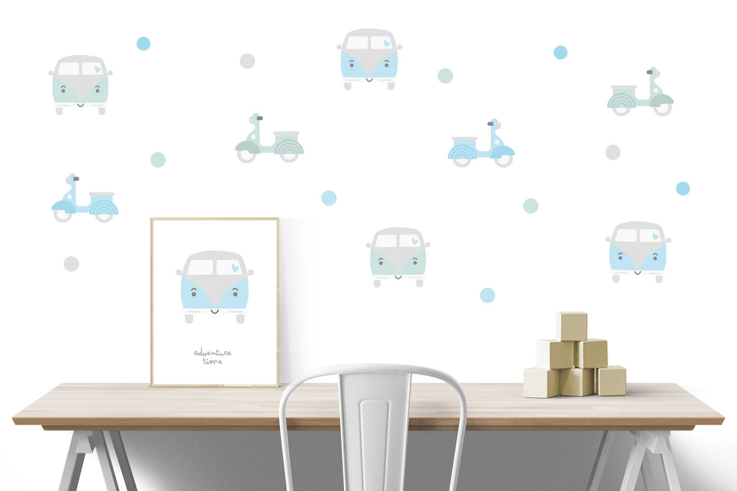 Wallstickers VW e Scooter
