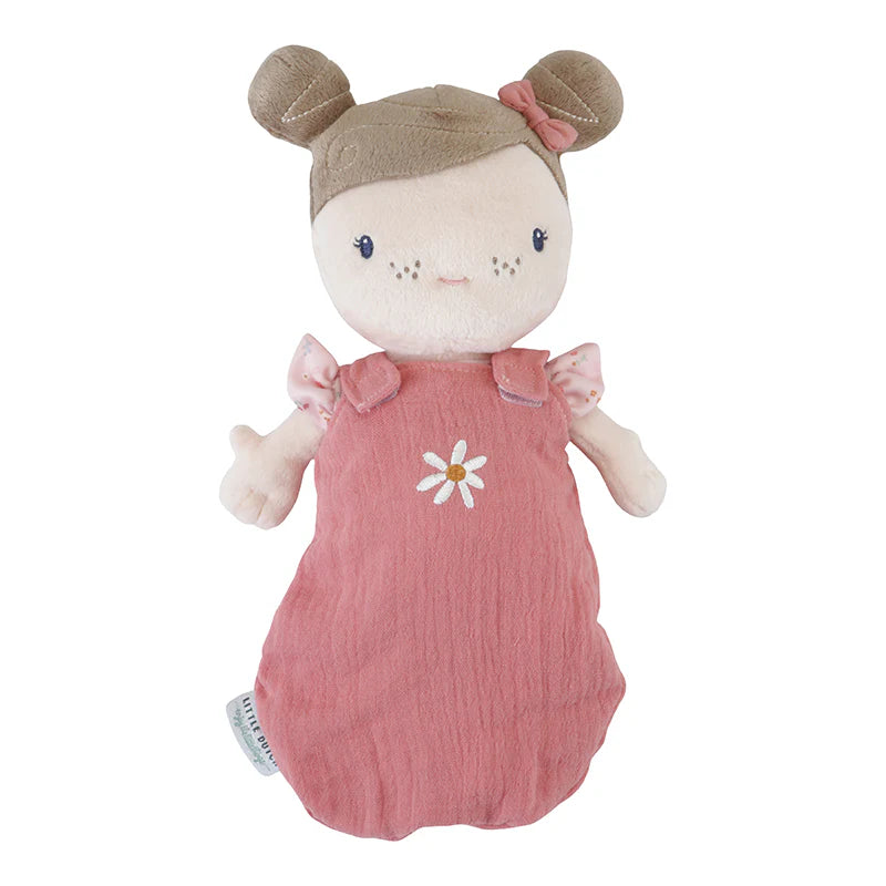 Boneca de pano Rosa c/Alcofa - Little Pink Flowers