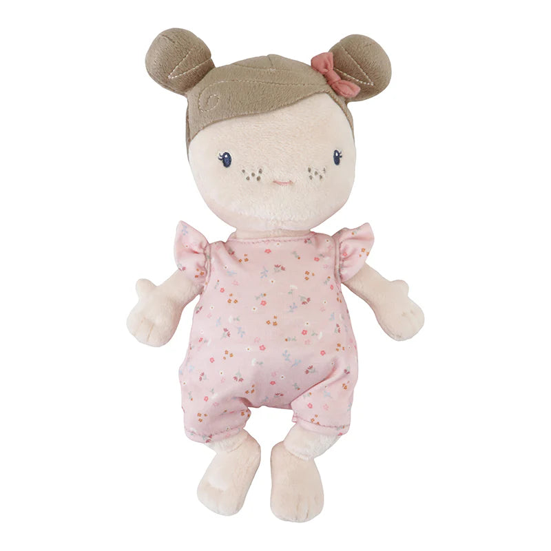 Boneca de pano Rosa c/Alcofa - Little Pink Flowers