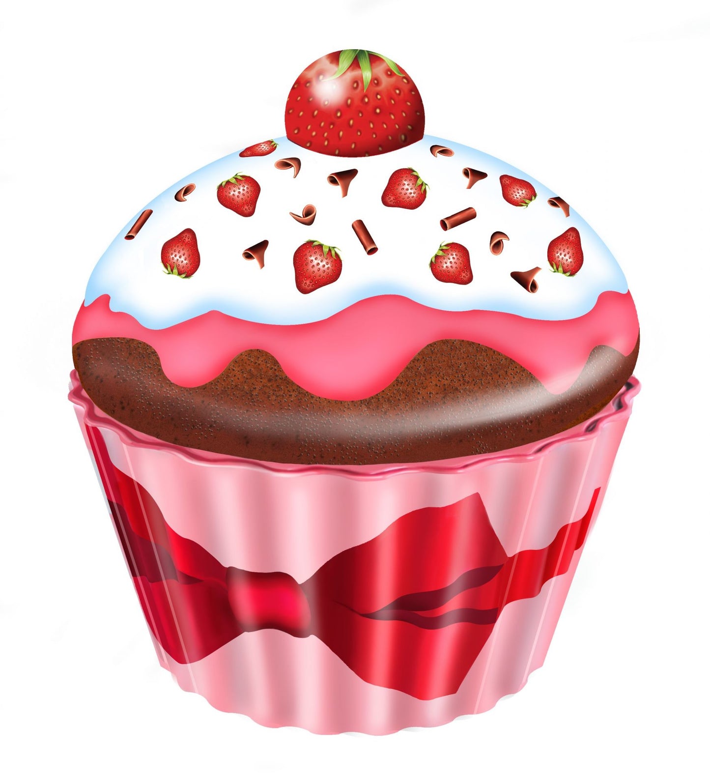 Lata XL para Cupcakes - Fresas 