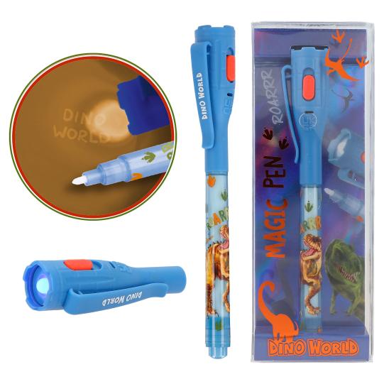 Caneta secreta Dino com luz LED