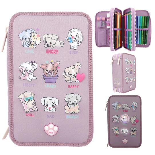 Estuche Triple LED TOPModel - Perros