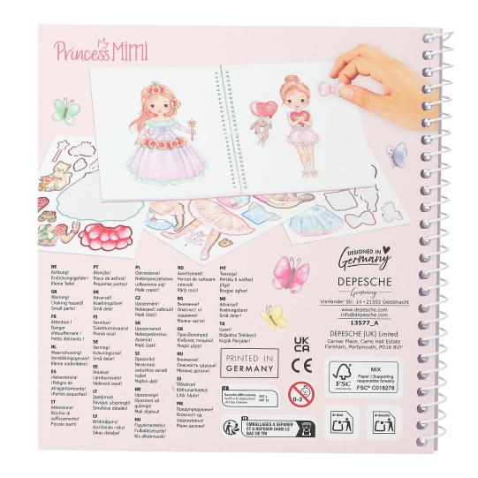 Livro de adesivos da Princesa Mimi - Dress Me Up