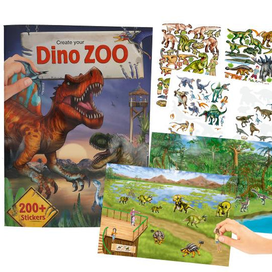 Livro de Stickers Cria o Zoologico de Dinossauros