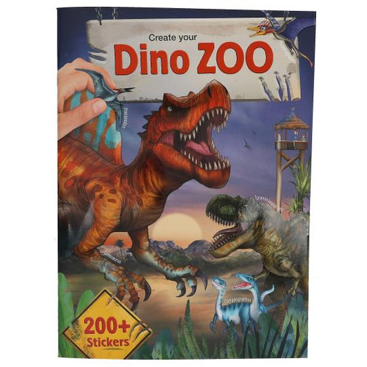 Livro de Stickers Cria o Zoologico de Dinossauros