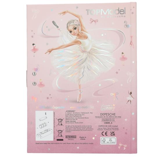 Diário TOPModel com código e som BALLET