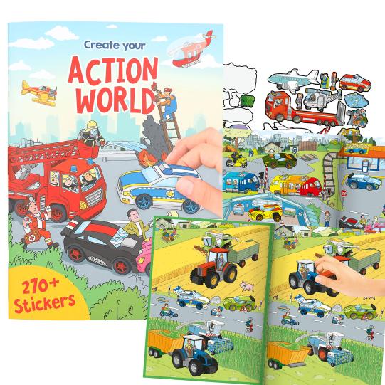 Livro Sticker - Crie o seu mundo de ação