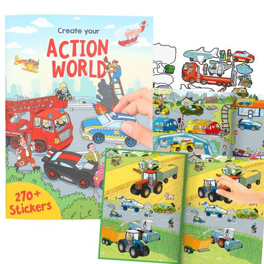 Livro Sticker - Crie o seu mundo de ação