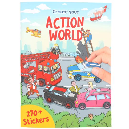 Livro Sticker - Crie o seu mundo de ação