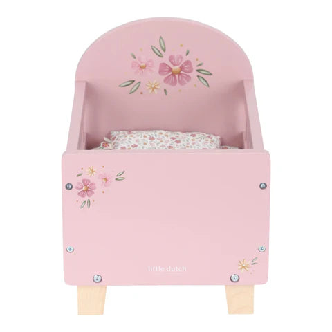 Cama de boneca em madeira - Rosa - Essentials