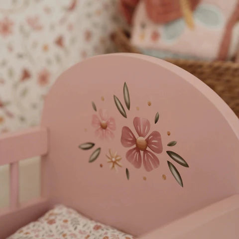 Cama de boneca em madeira - Rosa - Essentials