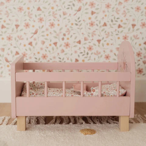 Cama de boneca em madeira - Rosa - Essentials