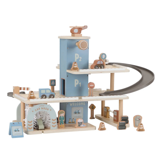 Garagem em madeira – Azul
