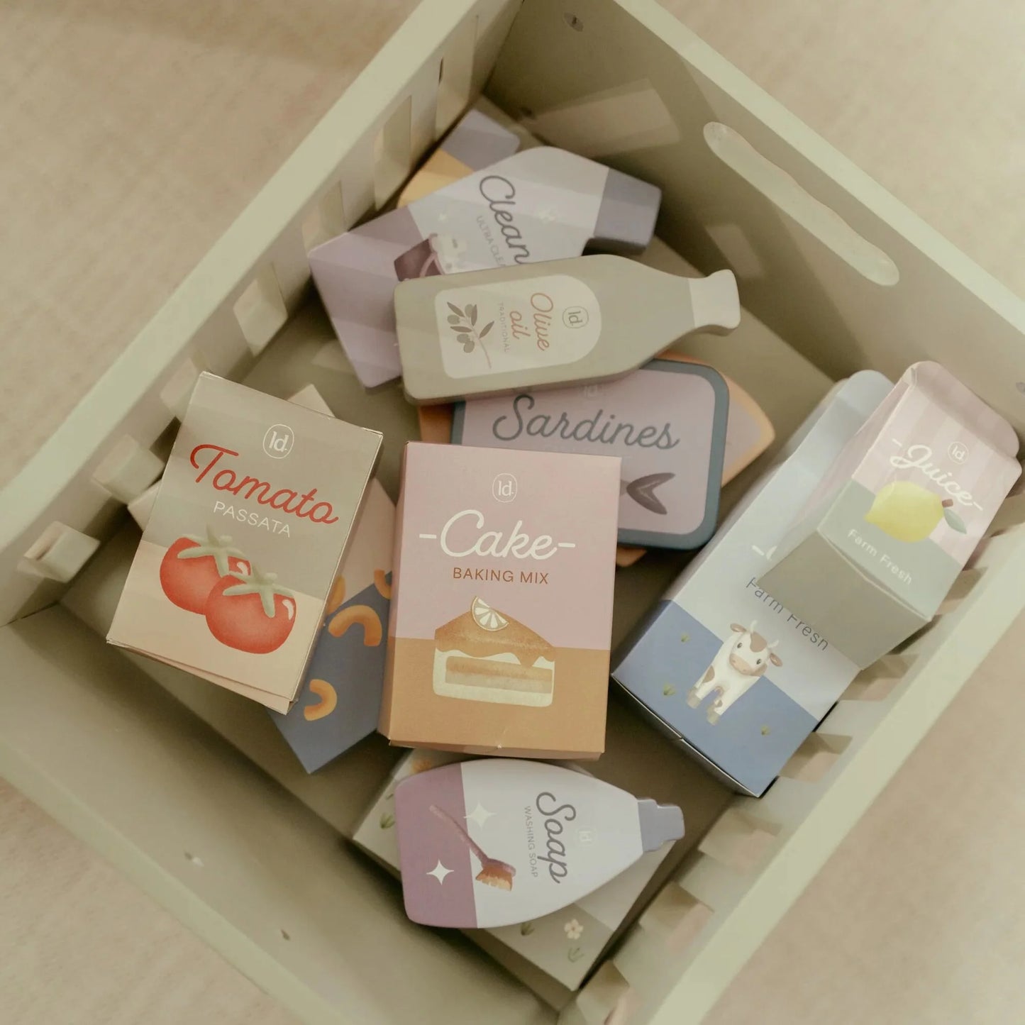 Carrinho de compras em madeira Verde - Little Dutch