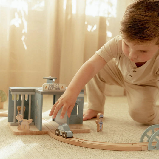 Esquadra de polícia de madeira – Azul Little Dutch