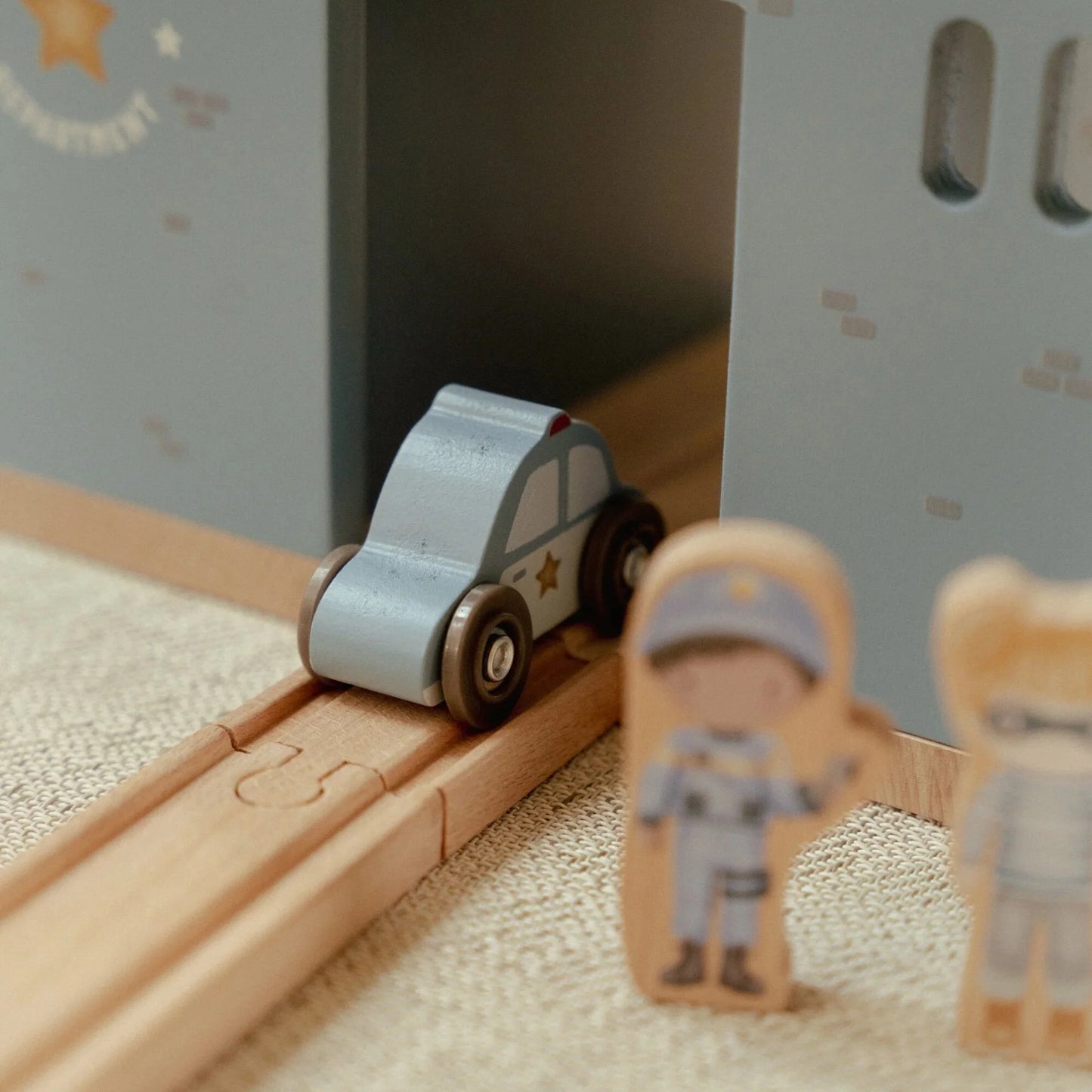 Esquadra de polícia de madeira – Azul Little Dutch