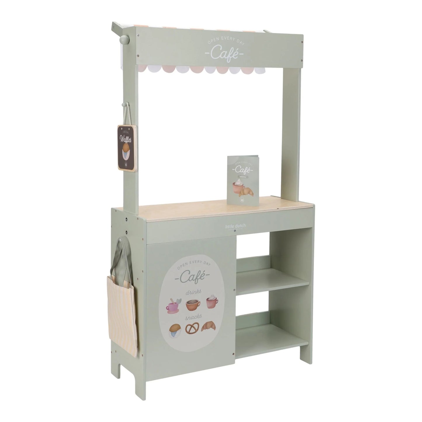 Banca de Mercado de Madeira Little Dutch – Verde