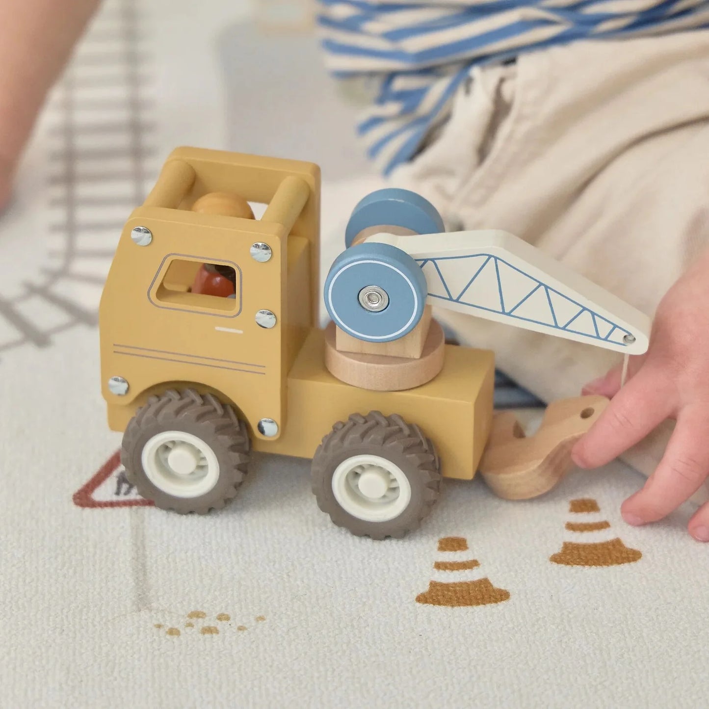Tapete de brincar com carros - Bege