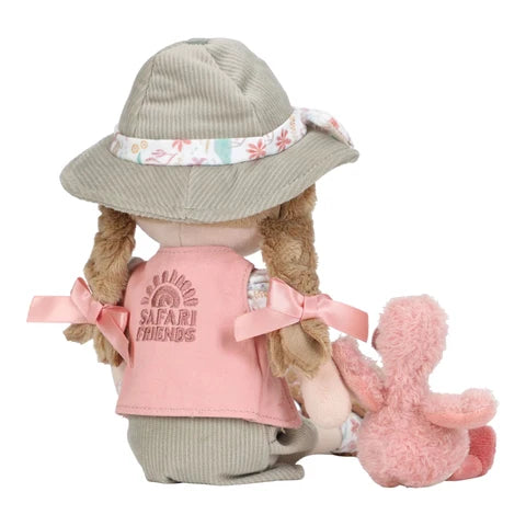 Boneca de Pano Rosa | Safari Friends 35cm