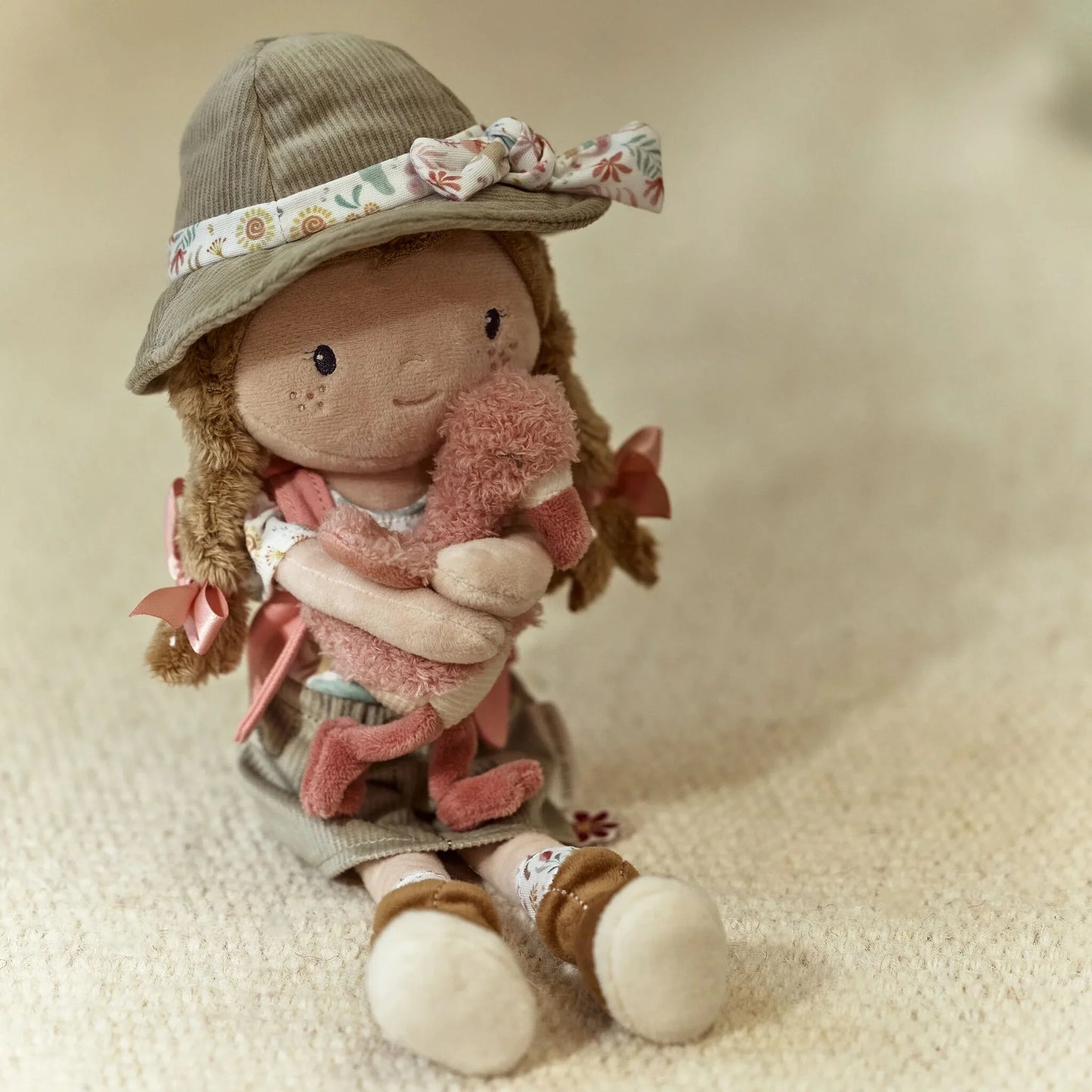 Boneca de Pano Rosa | Safari Friends 35cm