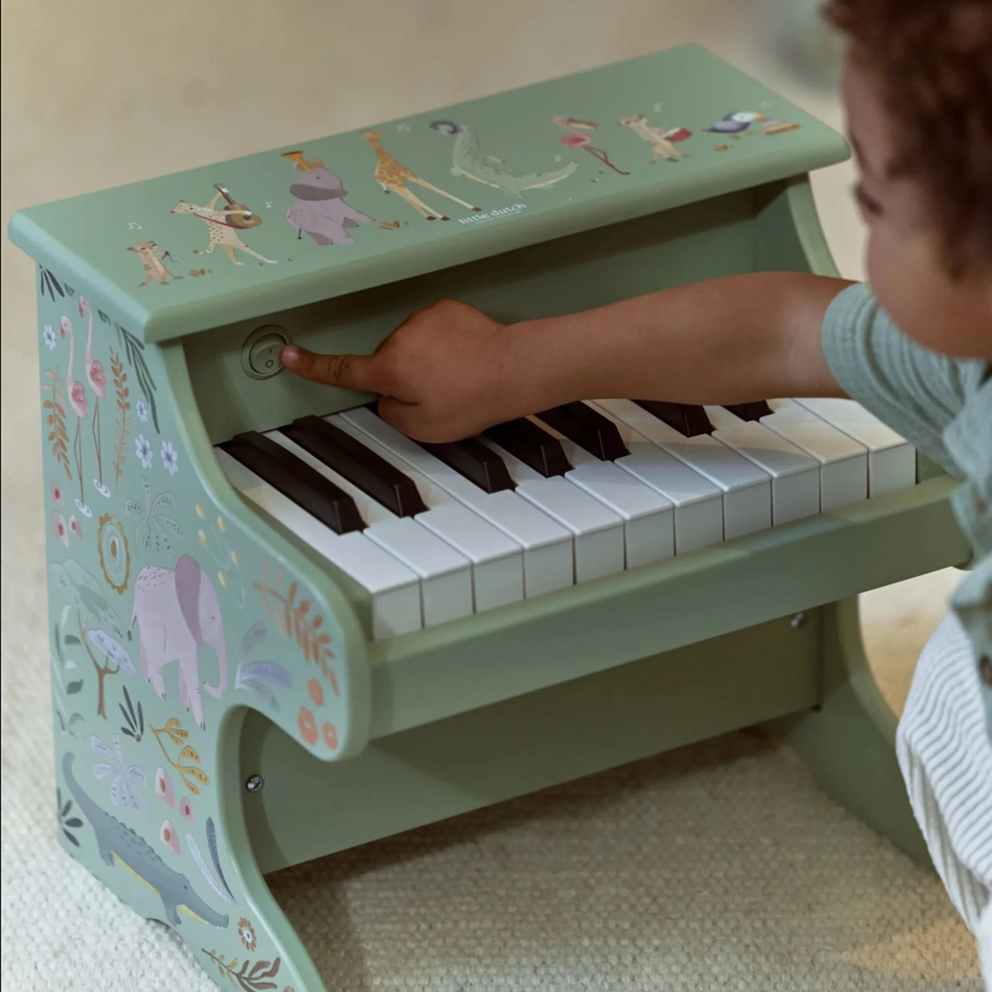 Piano de madeira - Safari Friends Verde