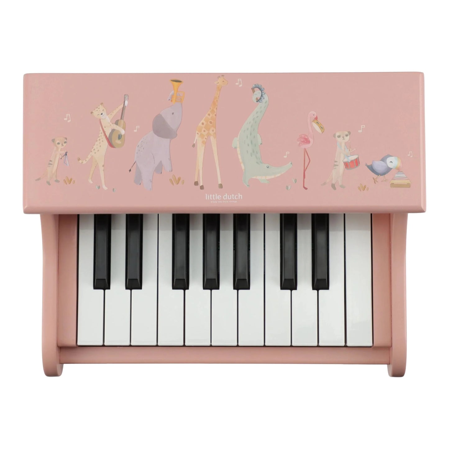 Piano de madeira - Safari Friends Rosa