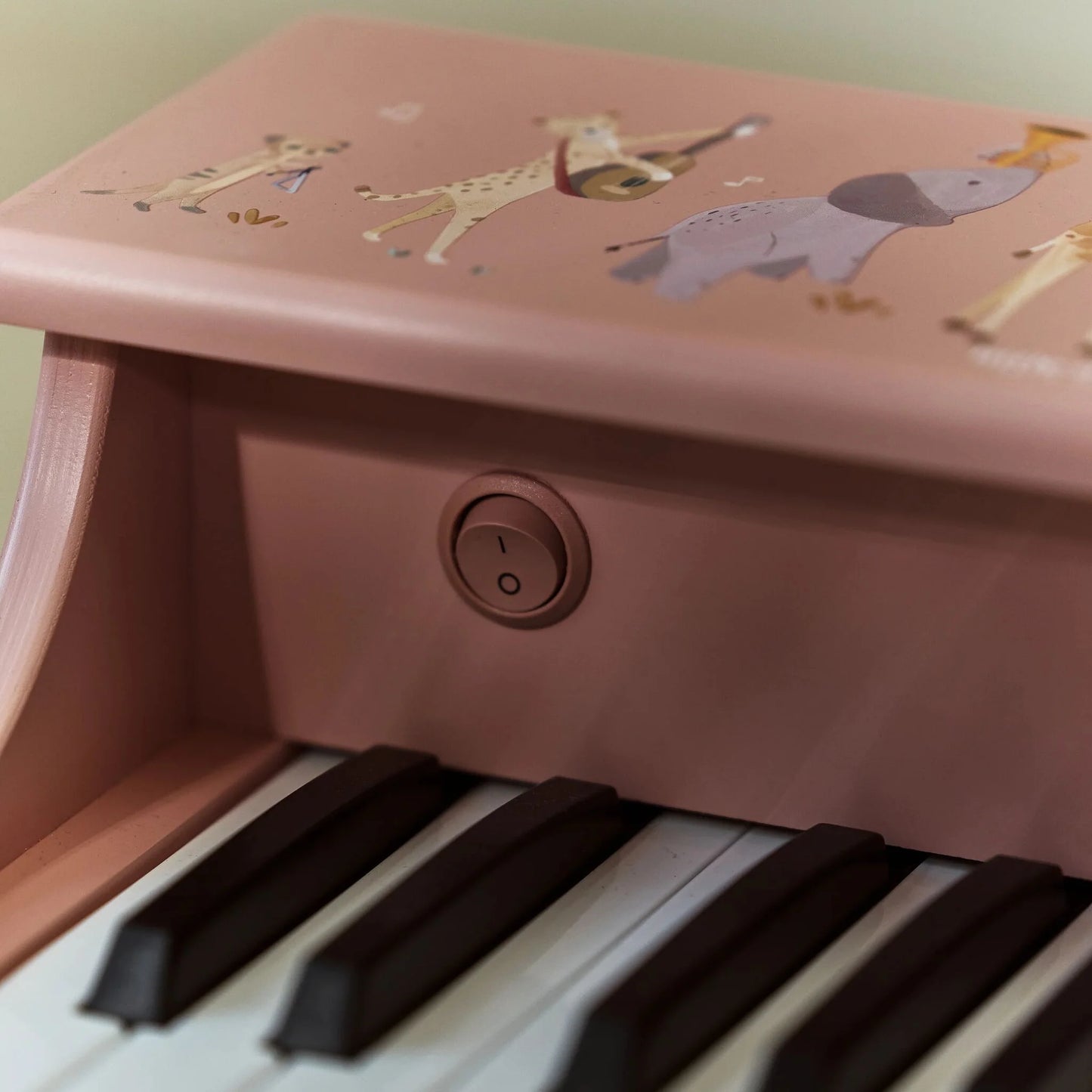Piano de madeira - Safari Friends Rosa