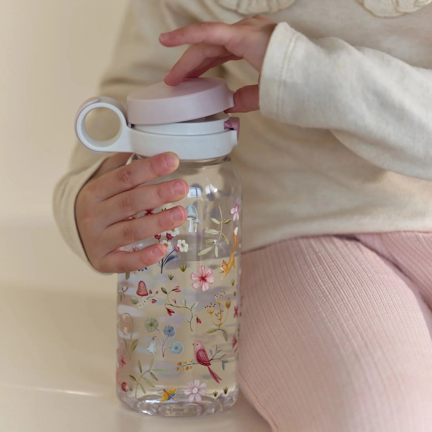 Garrafa de Plástico 600ml - Rosa