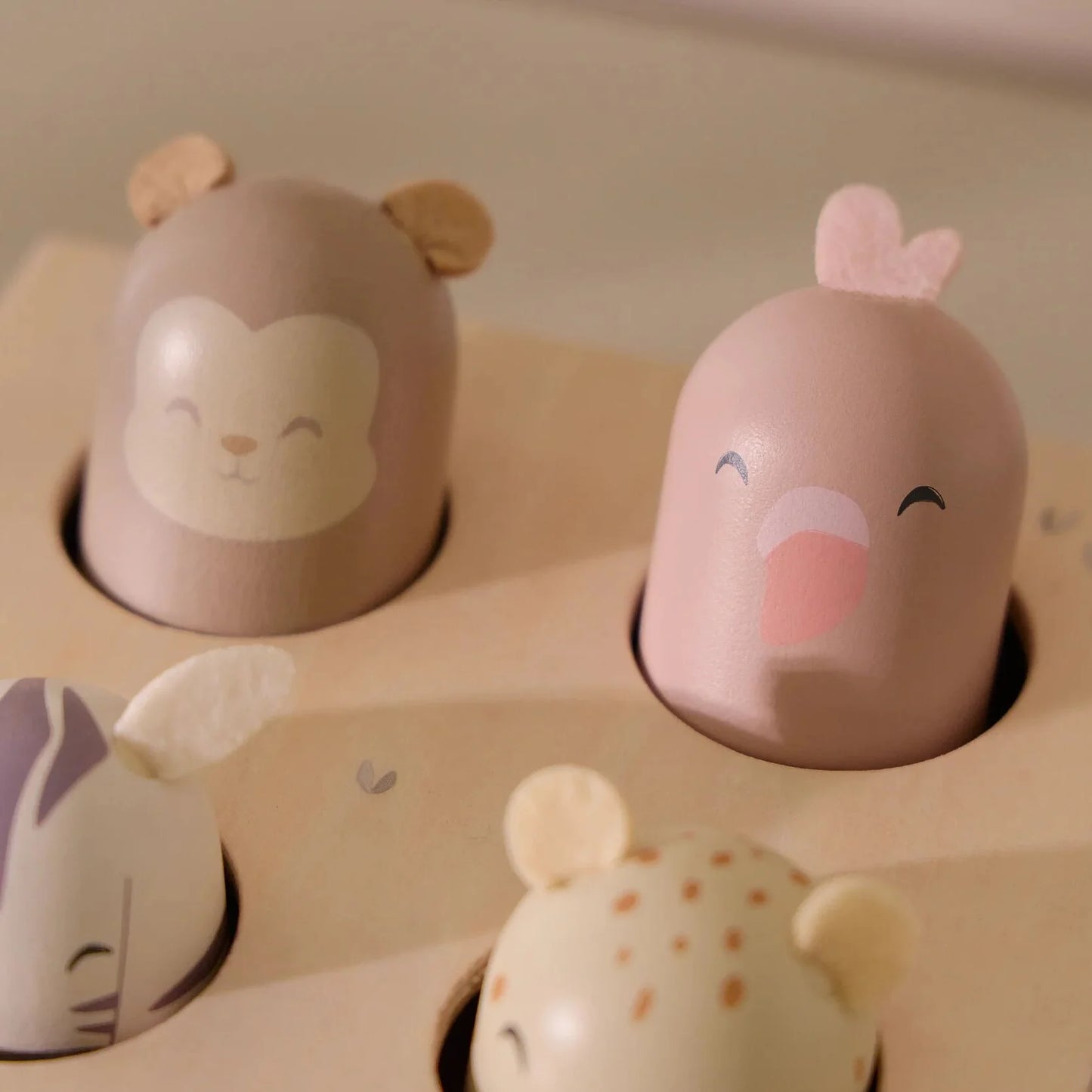 Brinquedo Pop-Up em Madeira | Verde | Safari Friends