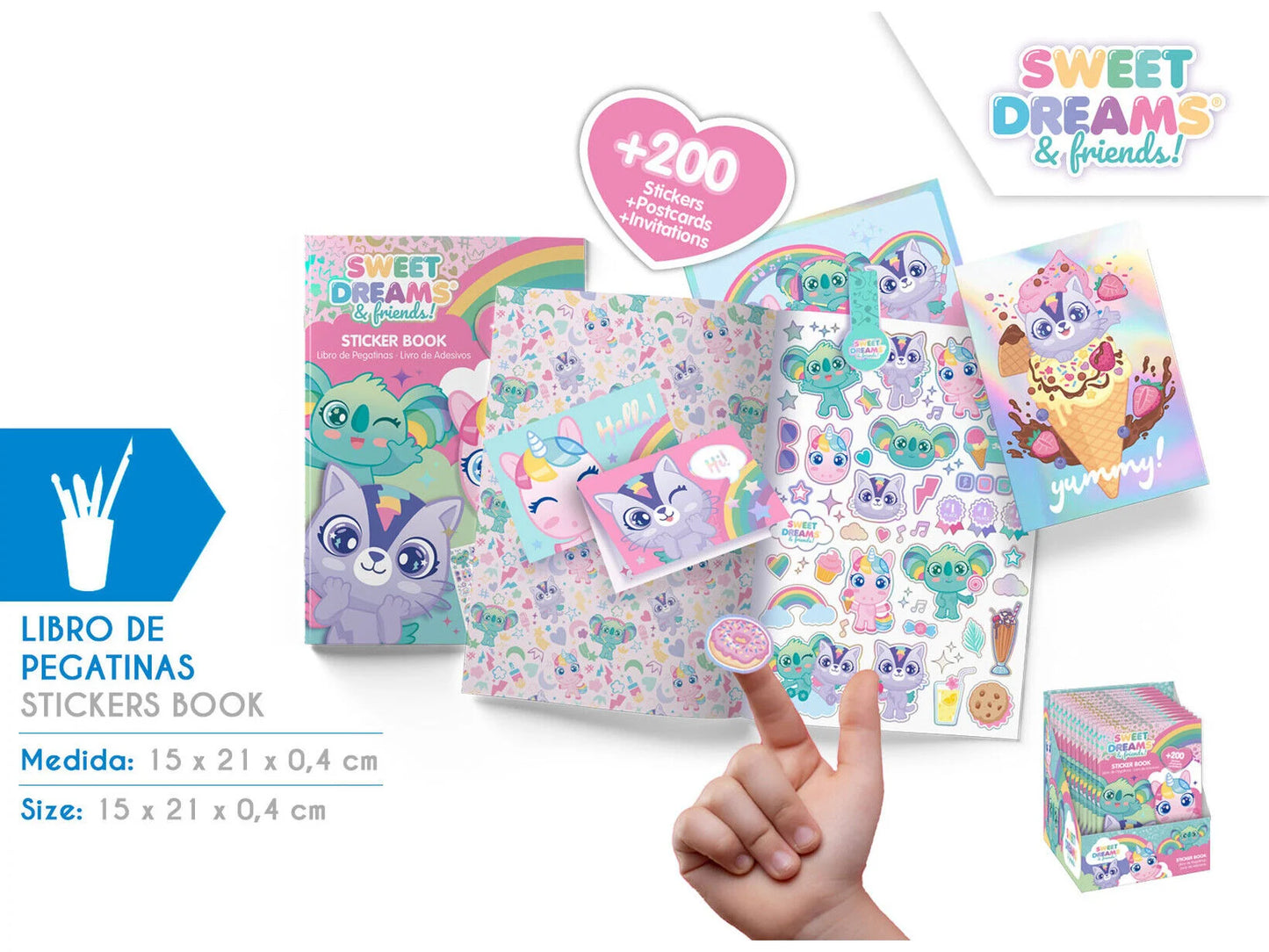 Livro A5 c/autocolantes - Sweet Dreams