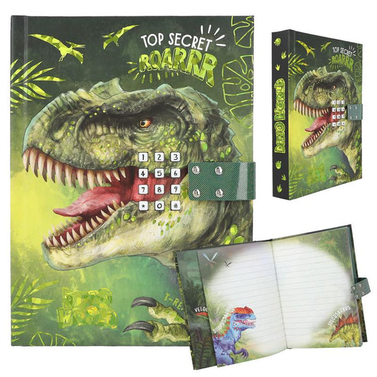 Diário Dino World com código secreto