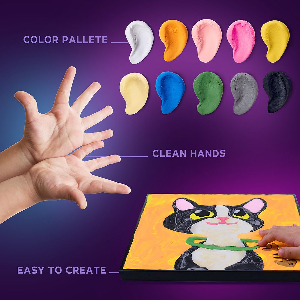 Okto - Set creativo 3D pinta c/numeros Gato