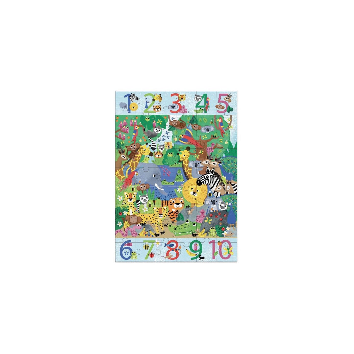 1 a 10 selva - Puzzle 54 Peças