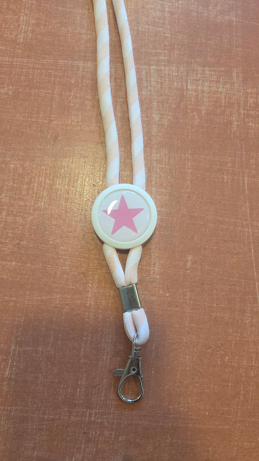 Fita/lanyard porta chaves ou cartões - Estrela