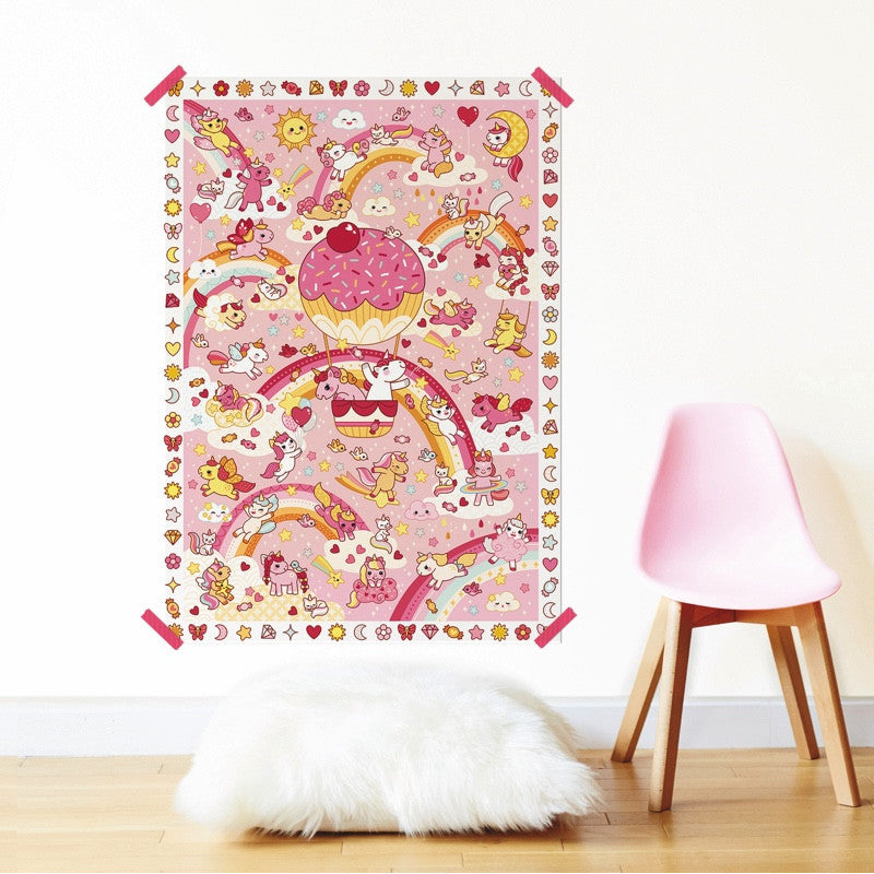 Póster Adhesivos - unicornio