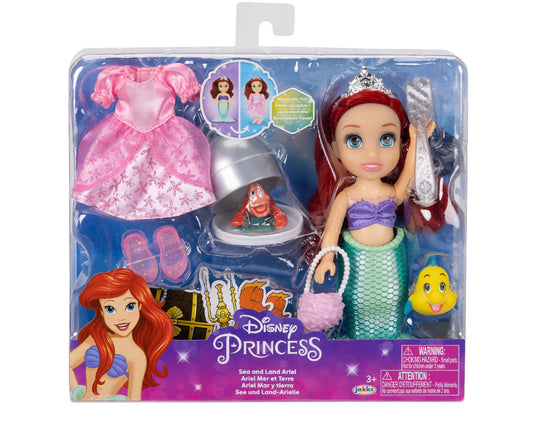 Princesas Disney - Boneca Ariel, 15 cm