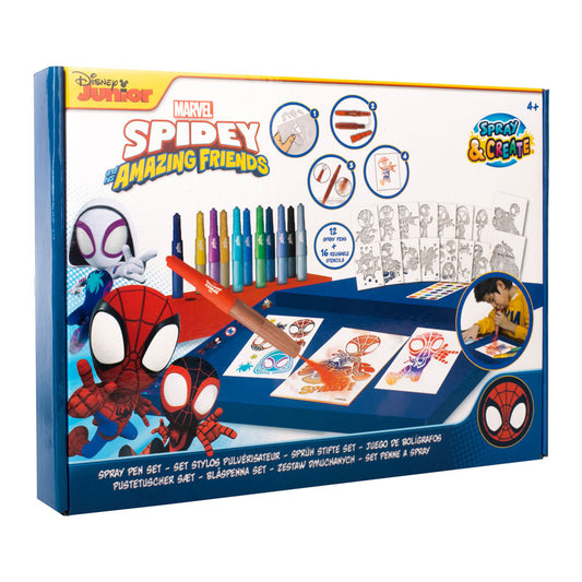 Kit colorir c/canetas spray - Spidey