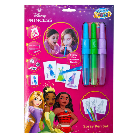 Livro colorir A4 c/ canetas spray - Princesas