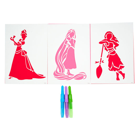 Livro colorir A4 c/ canetas spray - Princesas