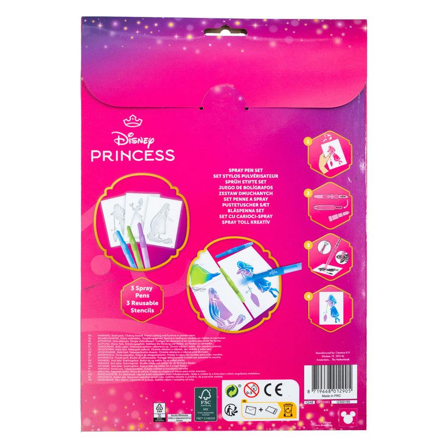 Livro colorir A4 c/ canetas spray - Princesas