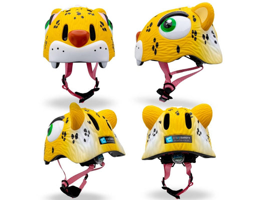 Capacete de Bicicleta leopardo - amarelo