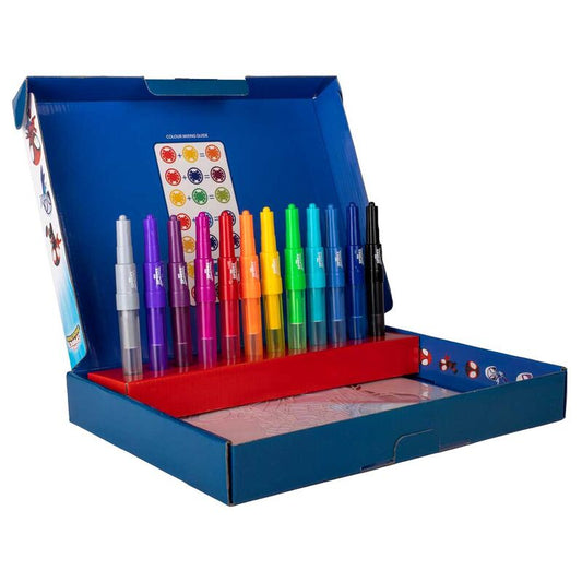 Kit colorir c/canetas spray - Spidey