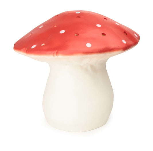 Candeeiro cogumelo grande vermelho