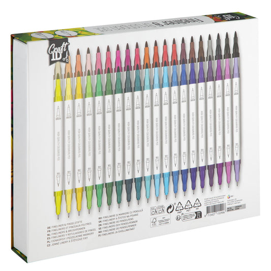 Marcadores profissionais c/fineliner 40pcs