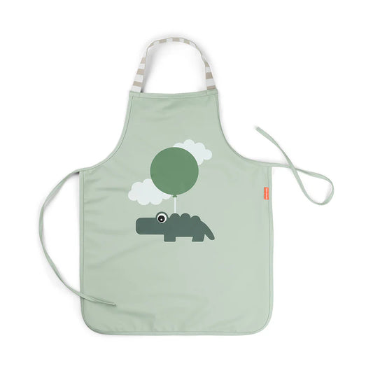 Delantal infantil plastificado - Happy Clouds Green